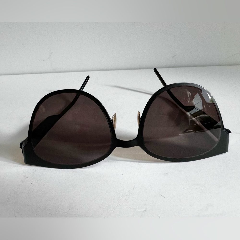 Yves Saint Laurent YSL black matte metal sunglasses - Picture 4 of 13